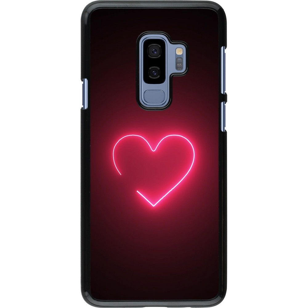 Coque Samsung Galaxy S9+ - Valentine 2023 single neon heart