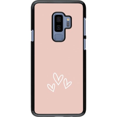 Coque Samsung Galaxy S9+ - Valentine 2023 three minimalist hearts