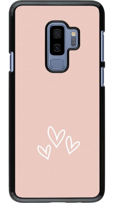 Coque Samsung Galaxy S9+ - Valentine 2023 three minimalist hearts