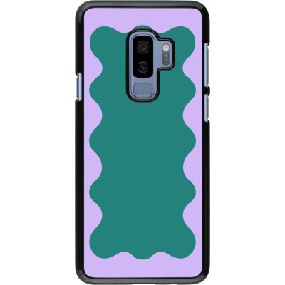 Coque Samsung Galaxy S9+ - Wavy Rectangle Green Purple