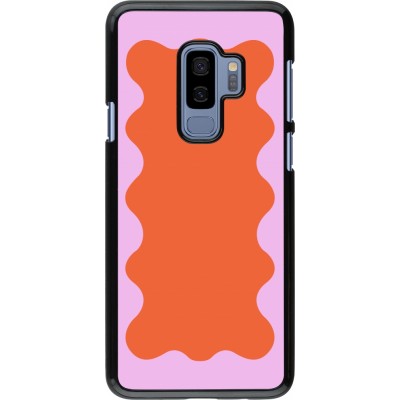 Coque Samsung Galaxy S9+ - Wavy Rectangle Orange Pink