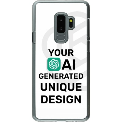 Coque Samsung Galaxy S9+ - Plastique transparent 100% unique générée par intelligence artificielle (AI) avec vos idées