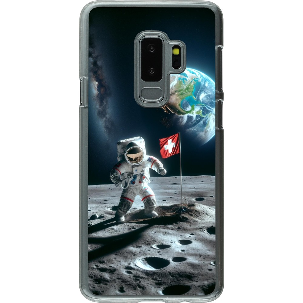 Coque Samsung Galaxy S9+ - Plastique transparent Astro Suisse sur lune