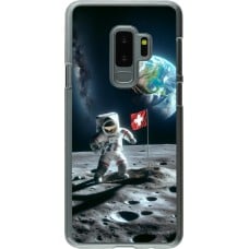 Coque Samsung Galaxy S9+ - Plastique transparent Astro Suisse sur lune