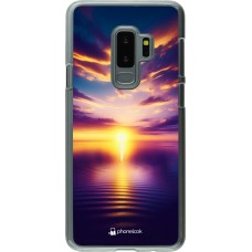 Coque Samsung Galaxy S9+ - Plastique transparent Coucher soleil jaune violet