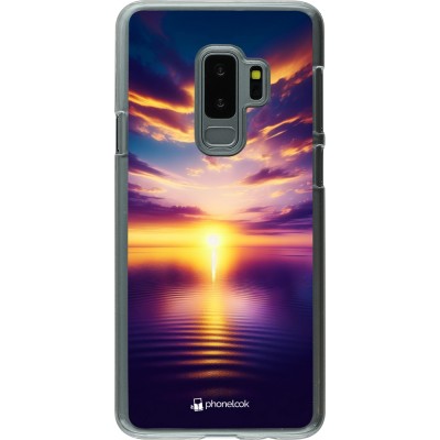 Coque Samsung Galaxy S9+ - Plastique transparent Coucher soleil jaune violet