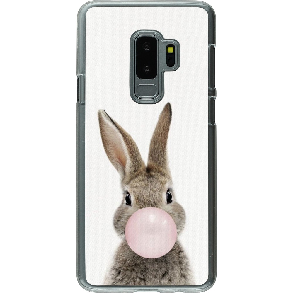 Coque Samsung Galaxy S9+ - Plastique transparent Easter 2023 bubble gum bunny