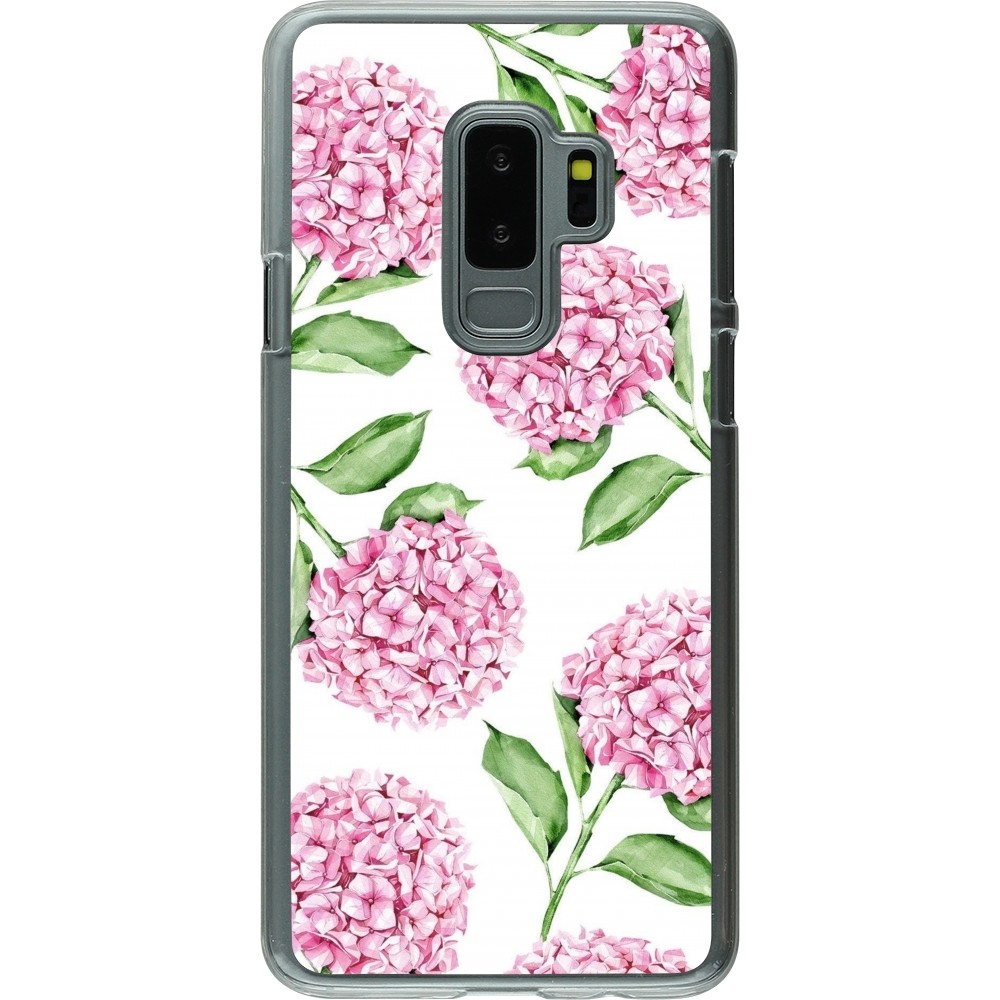 Coque Samsung Galaxy S9+ - Plastique transparent Easter 2024 pink flowers