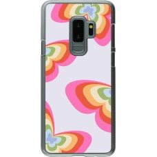 Coque Samsung Galaxy S9+ - Plastique transparent Easter 2024 rainbow butterflies