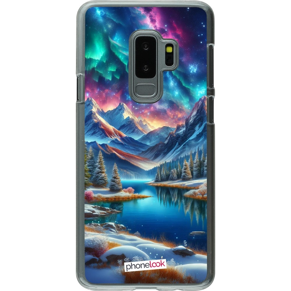 Coque Samsung Galaxy S9+ - Plastique transparent Fantasy Mountain Lake Sky Stars