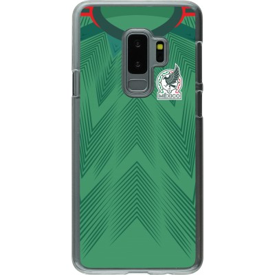 Coque Samsung Galaxy S9+ - Plastique transparent Maillot de football Mexique 2022 personnalisable