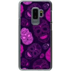 Coque Samsung Galaxy S9+ - Plastique transparent Halloween 2023 pink skulls