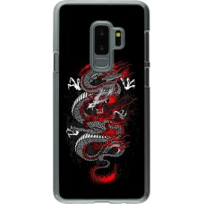 Coque Samsung Galaxy S9+ - Plastique transparent Japanese style Dragon Tattoo Red Black