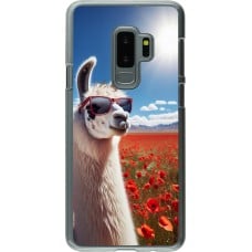 Coque Samsung Galaxy S9+ - Plastique transparent Lama Chic en Coquelicot