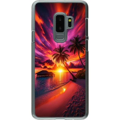 Coque Samsung Galaxy S9+ - Plastique transparent Maldives Dusk Bliss