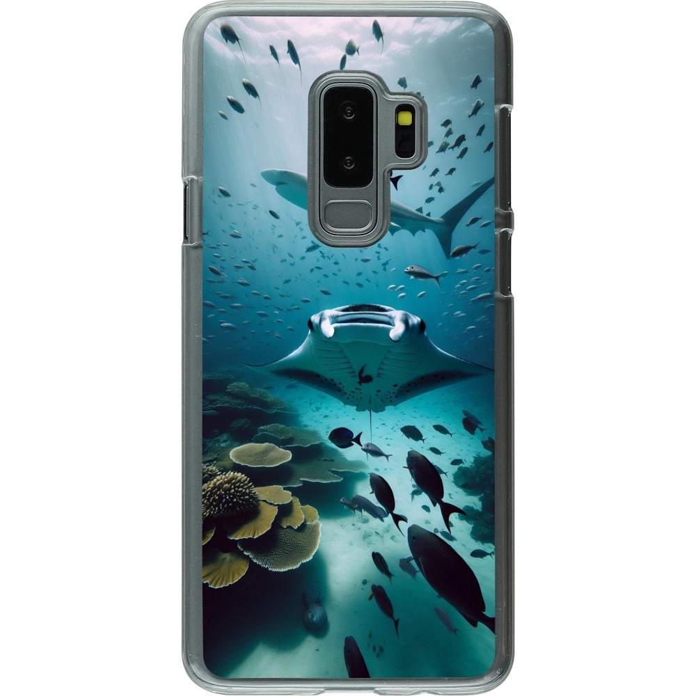 Coque Samsung Galaxy S9+ - Plastique transparent Manta Lagon Nettoyage