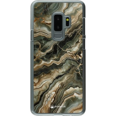 Coque Samsung Galaxy S9+ - Plastique transparent Marbre Olive