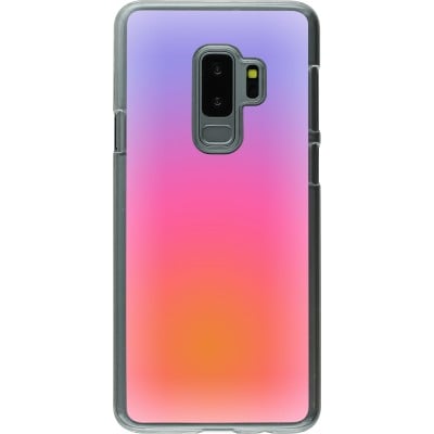 Coque Samsung Galaxy S9+ - Plastique transparent Orange Pink Blue Gradient