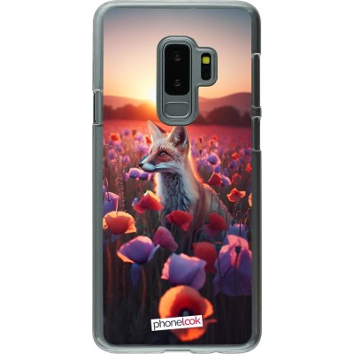 Coque Samsung Galaxy S9+ - Plastique transparent Renard pourpre au crépuscule