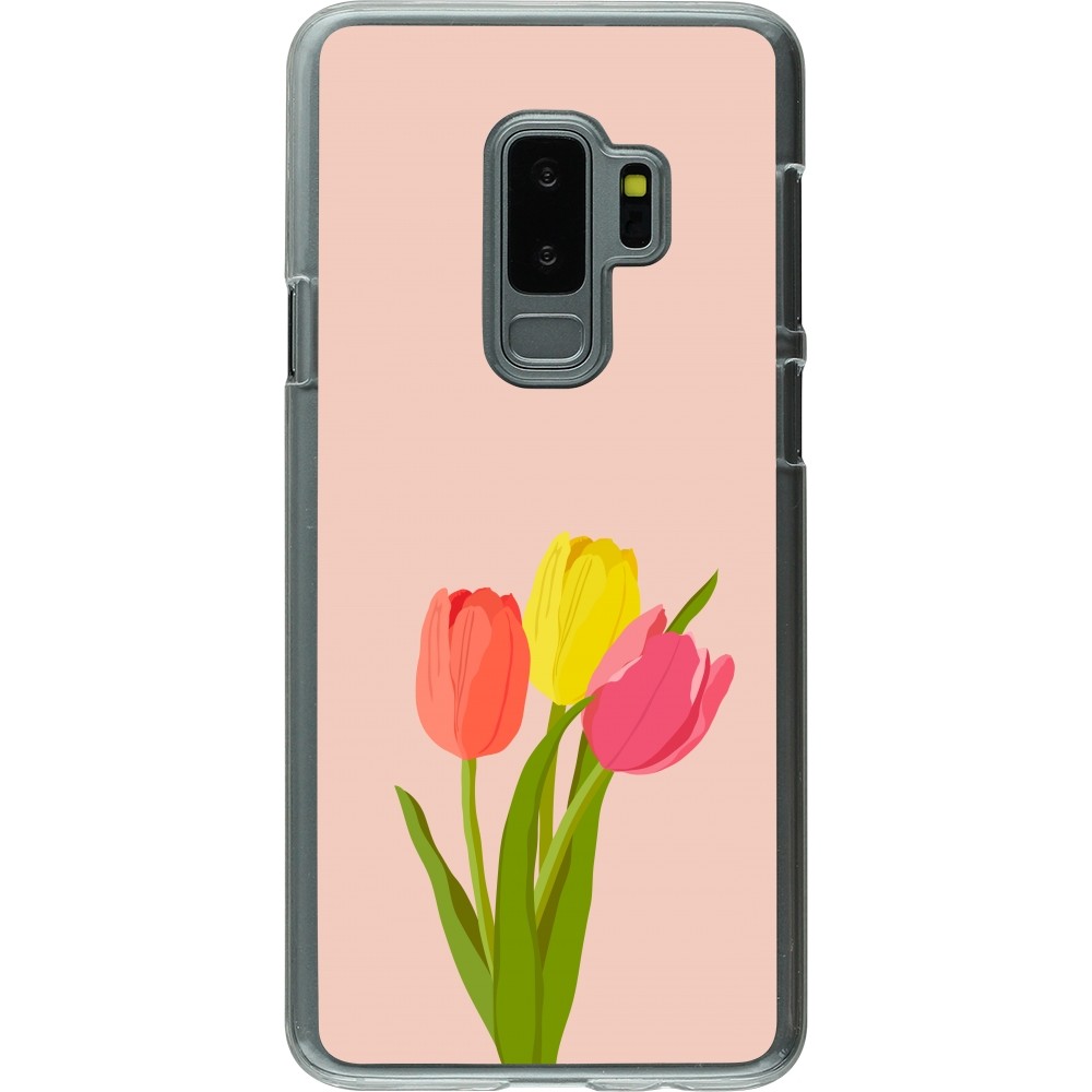 Coque Samsung Galaxy S9+ - Plastique transparent Spring 23 tulip trio