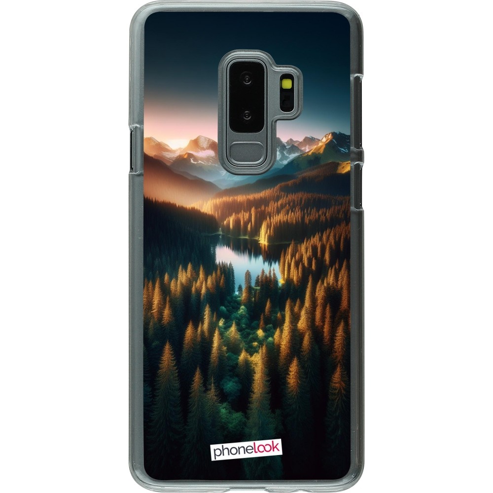 Coque Samsung Galaxy S9+ - Plastique transparent Sunset Forest Lake