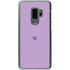 Coque Samsung Galaxy S9+ - Plastique transparent Valentine 2023 purpule single heart