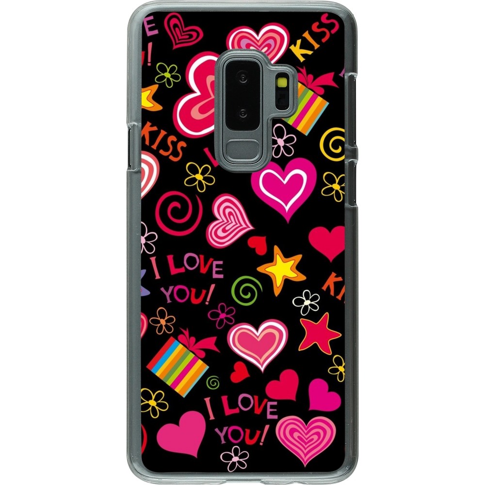 Coque Samsung Galaxy S9+ - Plastique transparent Valentine 2023 love symbols