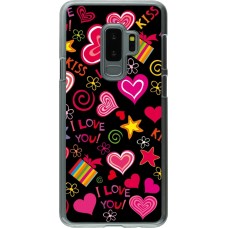 Coque Samsung Galaxy S9+ - Plastique transparent Valentine 2023 love symbols