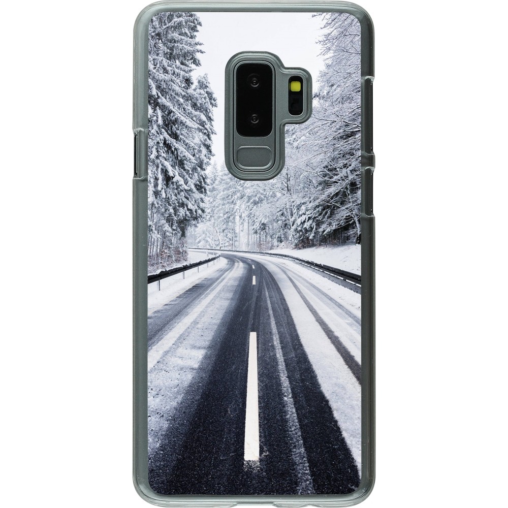 Coque Samsung Galaxy S9+ - Plastique transparent Winter 22 Snowy Road