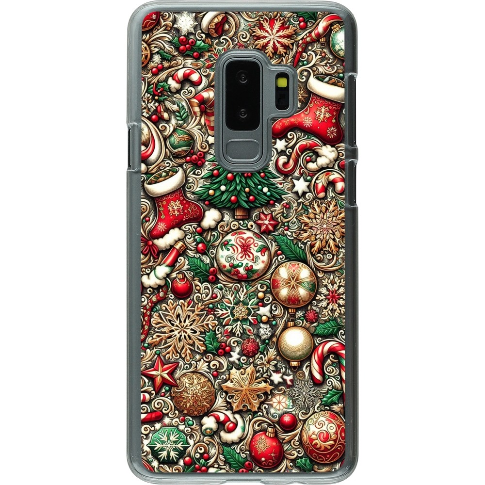 Coque Samsung Galaxy S9+ - Plastique transparent Noël 2023 micro pattern