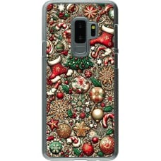 Coque Samsung Galaxy S9+ - Plastique transparent Noël 2023 micro pattern