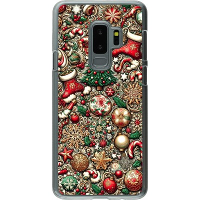 Coque Samsung Galaxy S9+ - Plastique transparent Noël 2023 micro pattern