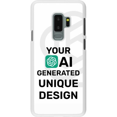 Coque Samsung Galaxy S9+ - Plastique blanc 100% unique générée par intelligence artificielle (AI) avec vos idées