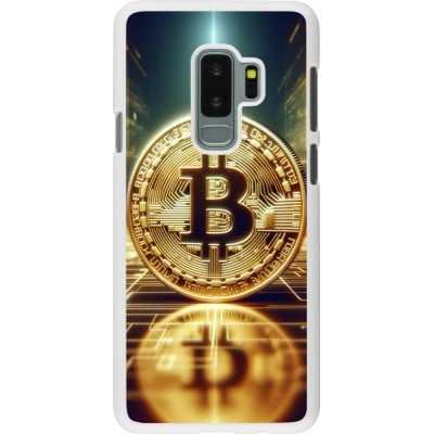 Coque Samsung Galaxy S9+ - Plastique blanc Bitcoin Standing