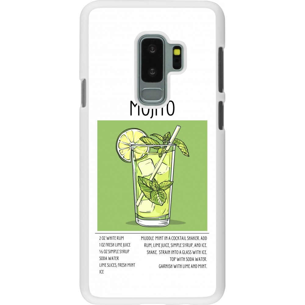 Coque Samsung Galaxy S9+ - Plastique blanc Cocktail recette Mojito