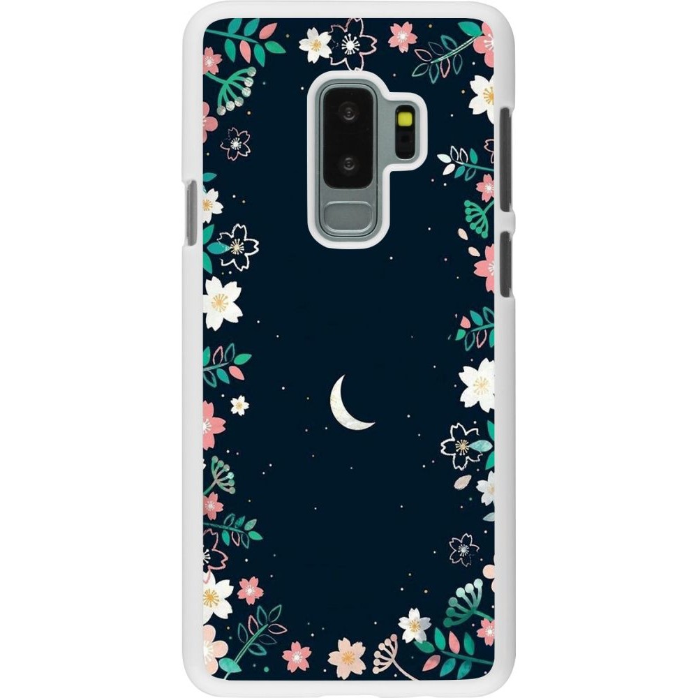 Coque Samsung Galaxy S9+ - Plastique blanc Flowers space