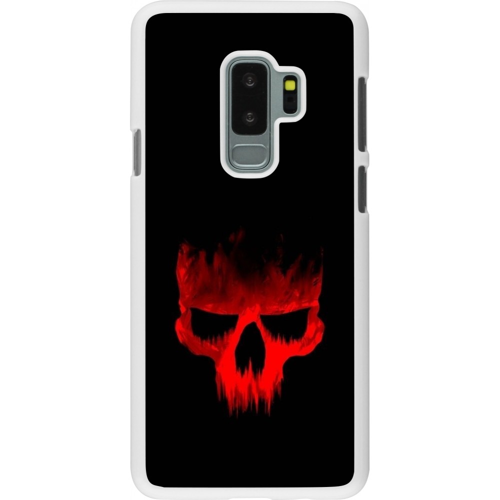 Coque Samsung Galaxy S9+ - Plastique blanc Halloween 2023 scary skull