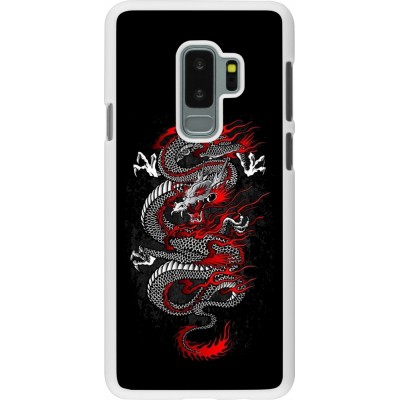 Coque Samsung Galaxy S9+ - Plastique blanc Japanese style Dragon Tattoo Red Black