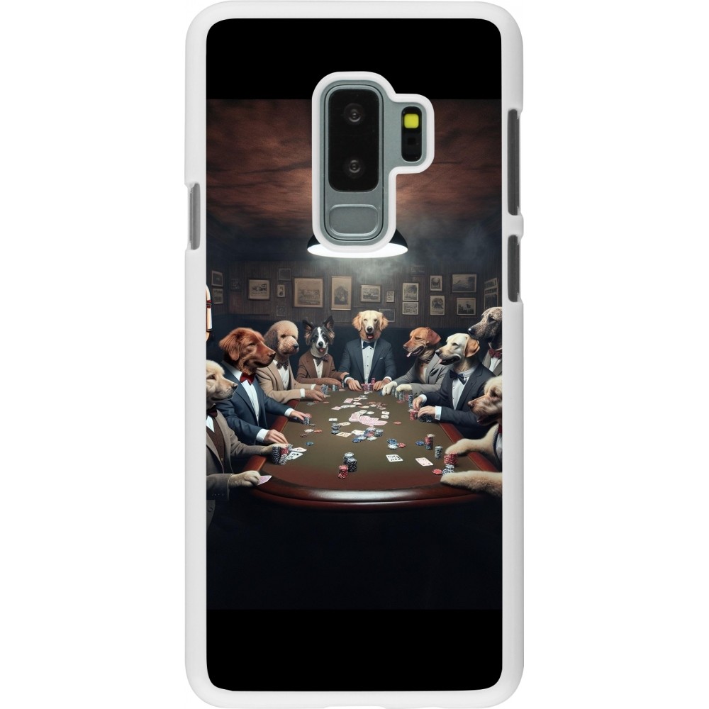 Coque Samsung Galaxy S9+ - Plastique blanc Les pokerdogs