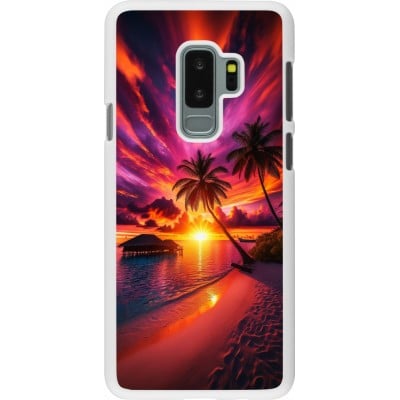 Coque Samsung Galaxy S9+ - Plastique blanc Maldives Dusk Bliss