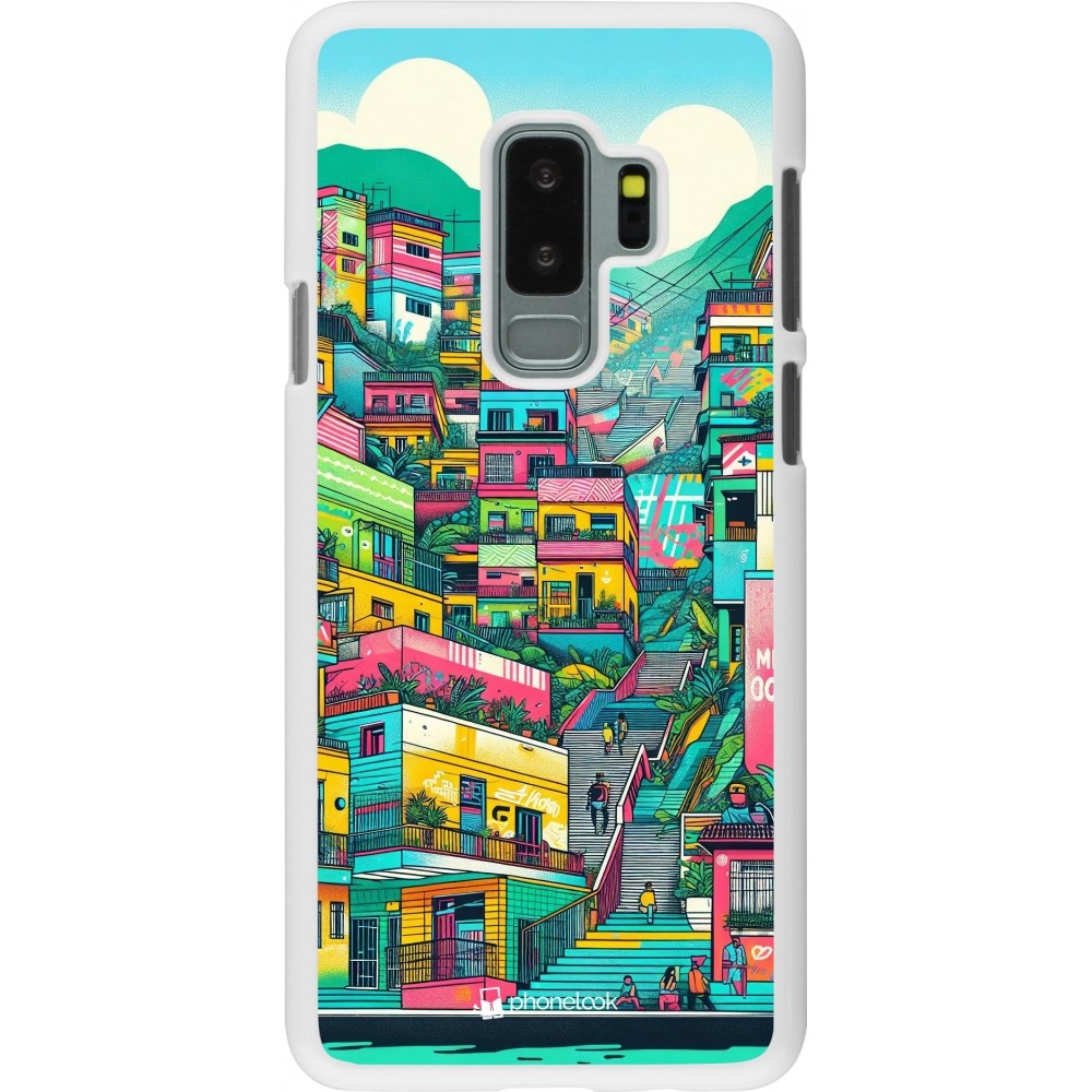 Coque Samsung Galaxy S9+ - Plastique blanc Medellin Comuna 13 Art