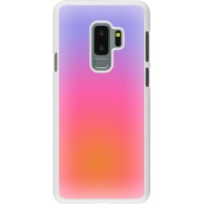 Coque Samsung Galaxy S9+ - Plastique blanc Orange Pink Blue Gradient