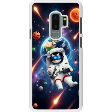 Coque Samsung Galaxy S9+ - Plastique blanc VR SpaceCat Odyssey