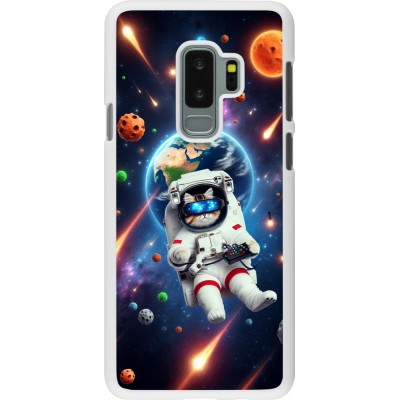 Coque Samsung Galaxy S9+ - Plastique blanc VR SpaceCat Odyssey