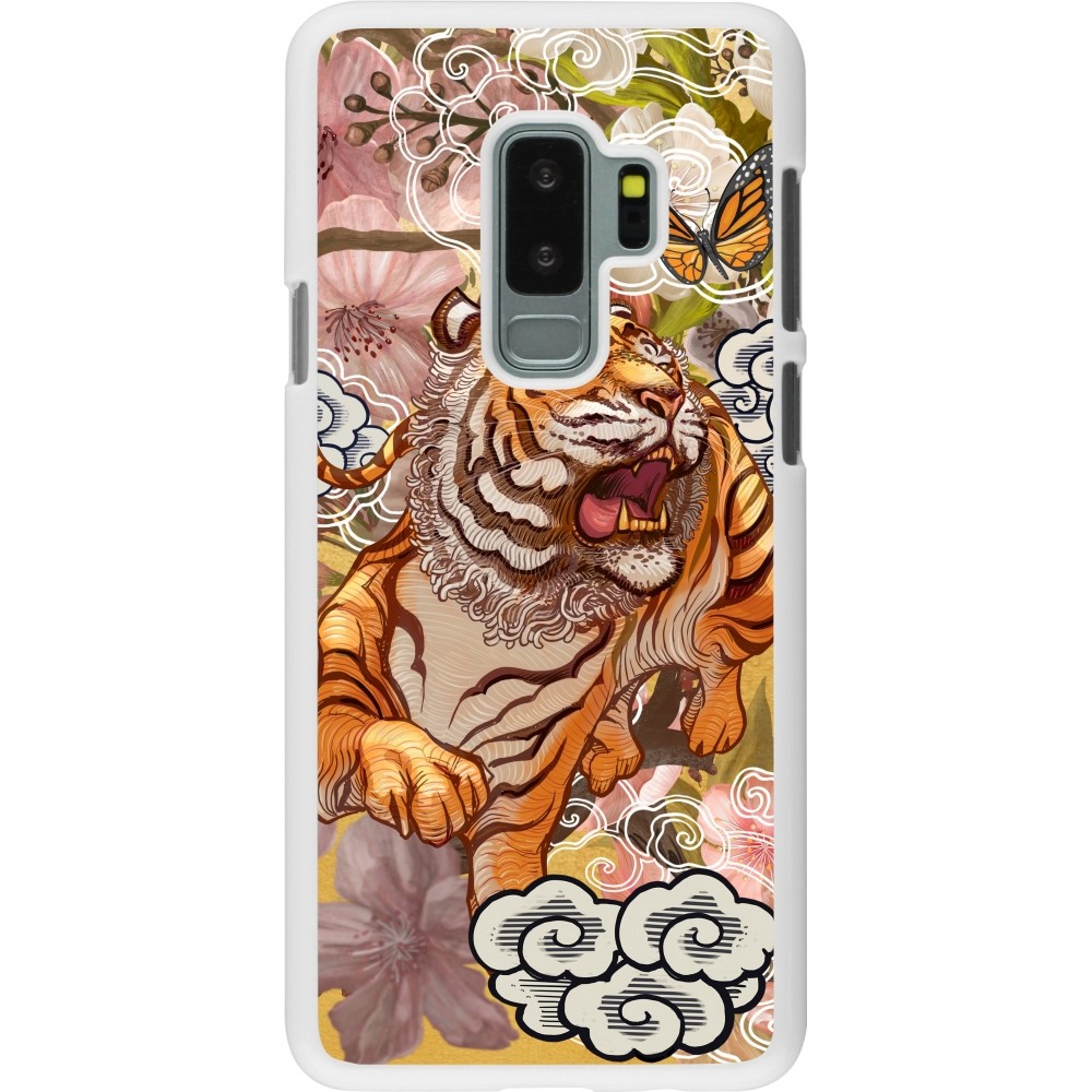 Coque Samsung Galaxy S9+ - Plastique blanc Spring 23 japanese tiger