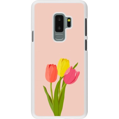 Coque Samsung Galaxy S9+ - Plastique blanc Spring 23 tulip trio