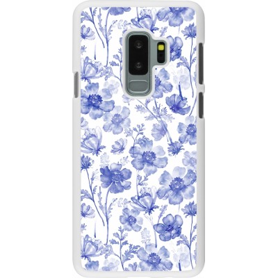 Coque Samsung Galaxy S9+ - Plastique blanc Spring 23 watercolor blue flowers