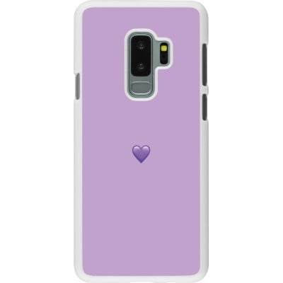 Coque Samsung Galaxy S9+ - Plastique blanc Valentine 2023 purpule single heart