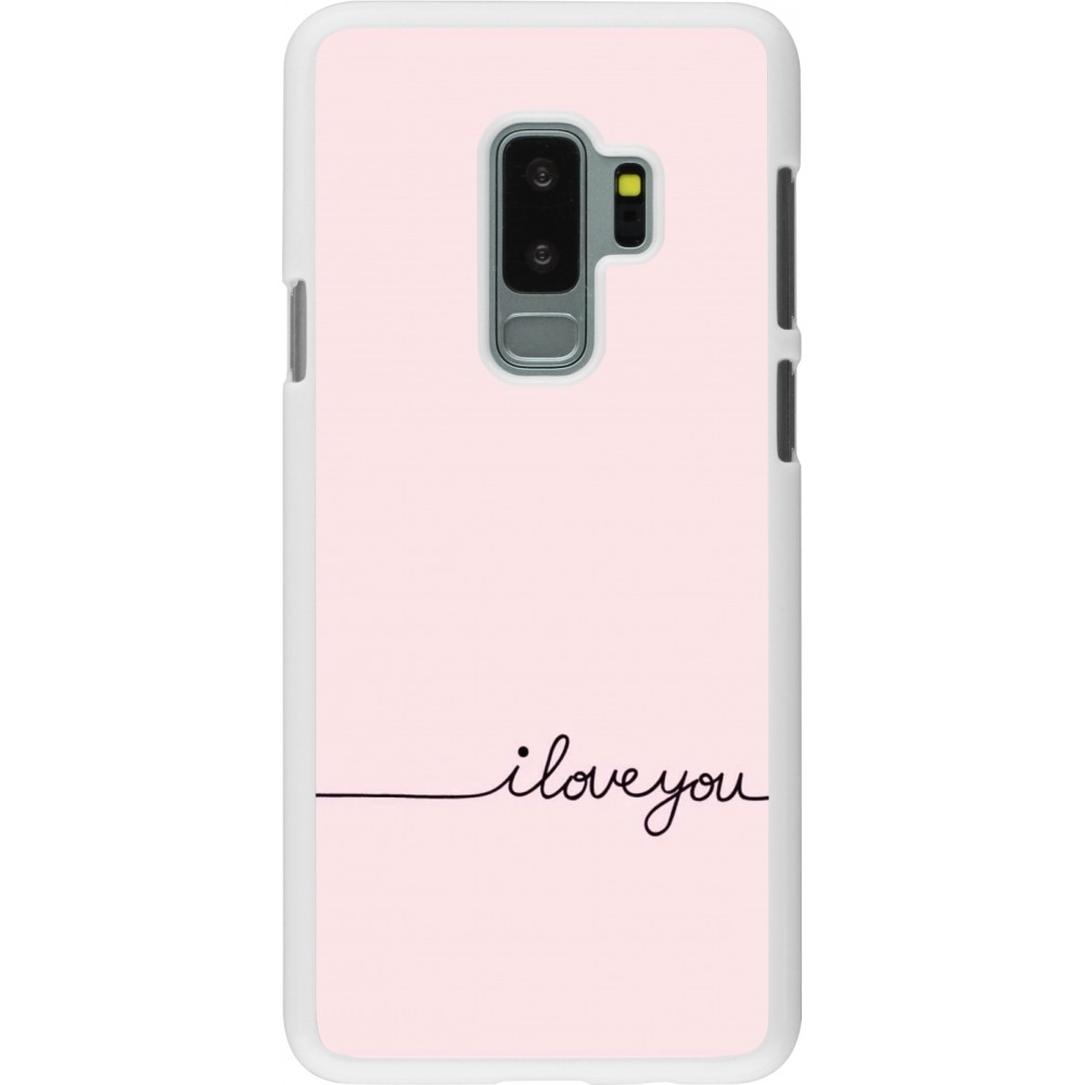 Coque Samsung Galaxy S9+ - Plastique blanc Valentine 2023 i love you writing