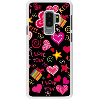 Coque Samsung Galaxy S9+ - Plastique blanc Valentine 2023 love symbols